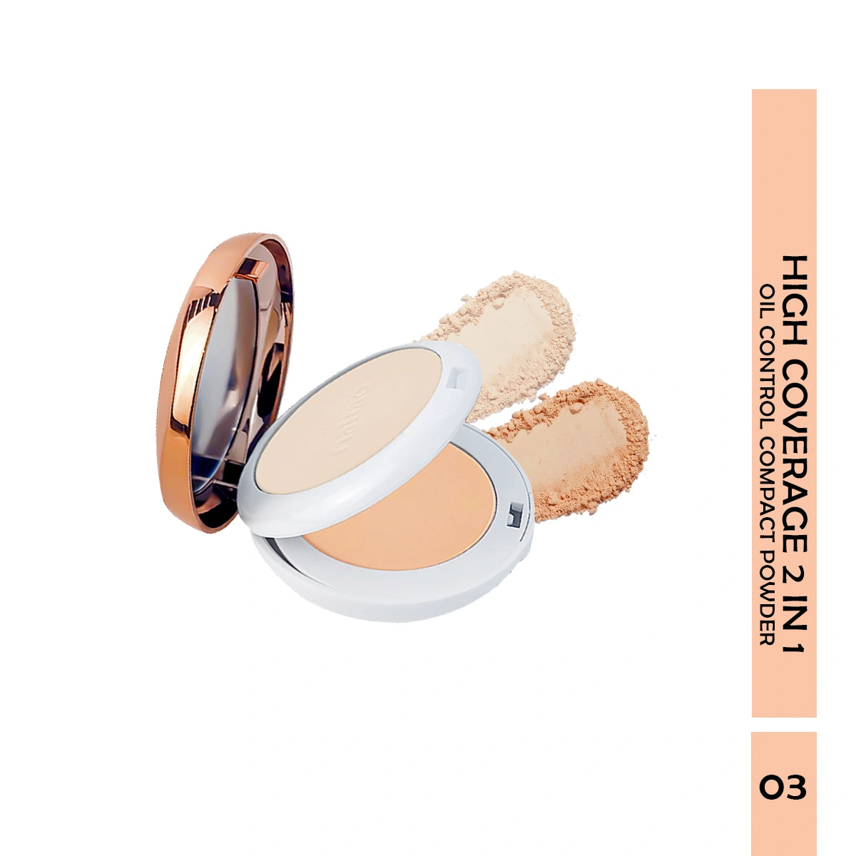 Maliao High Coverage 2-in-1 Oil-Control Compact Powder
